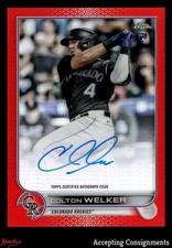 2022 Topps Chrome Rookie Autograph Red Refractor Colton Welker 2/5 RC AUTO