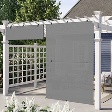 Gray Roll Up Shades Outdoor Cordless Roller Shades Foldable Sunshade Blind Patio