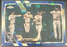 Topps 2021 Chrome Sapphire Edition #73 Colorado Rockies Baseball Card