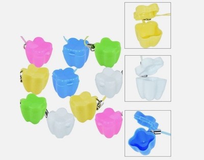 10pcs Tooth Storage Box Baby Tooth Box Organizer Baby Milk Tooth Fairy