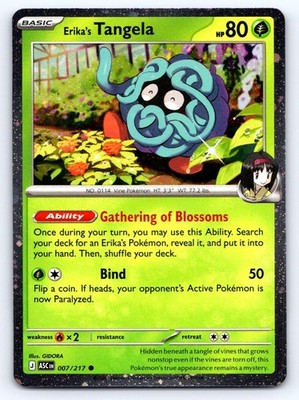 Erika's Tangela 7/217 (Cosmos Holo) Promo ME: Ascended Heroes Pokemon Near Mint