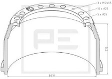 Tambour de frein Mercedes 410