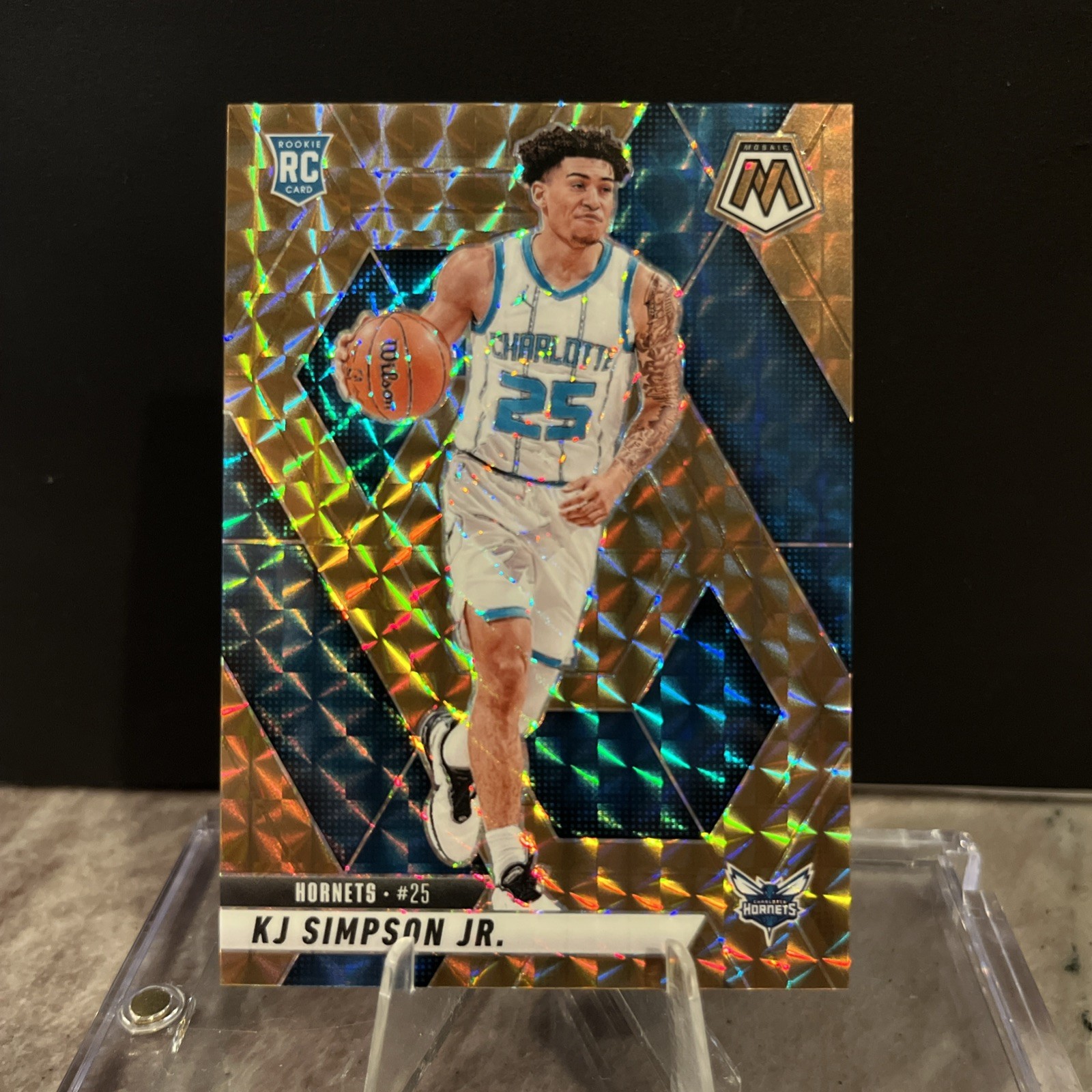 2024-25 Panini Mosaic 239 KJ Simpson Rookie Bronze 30/75