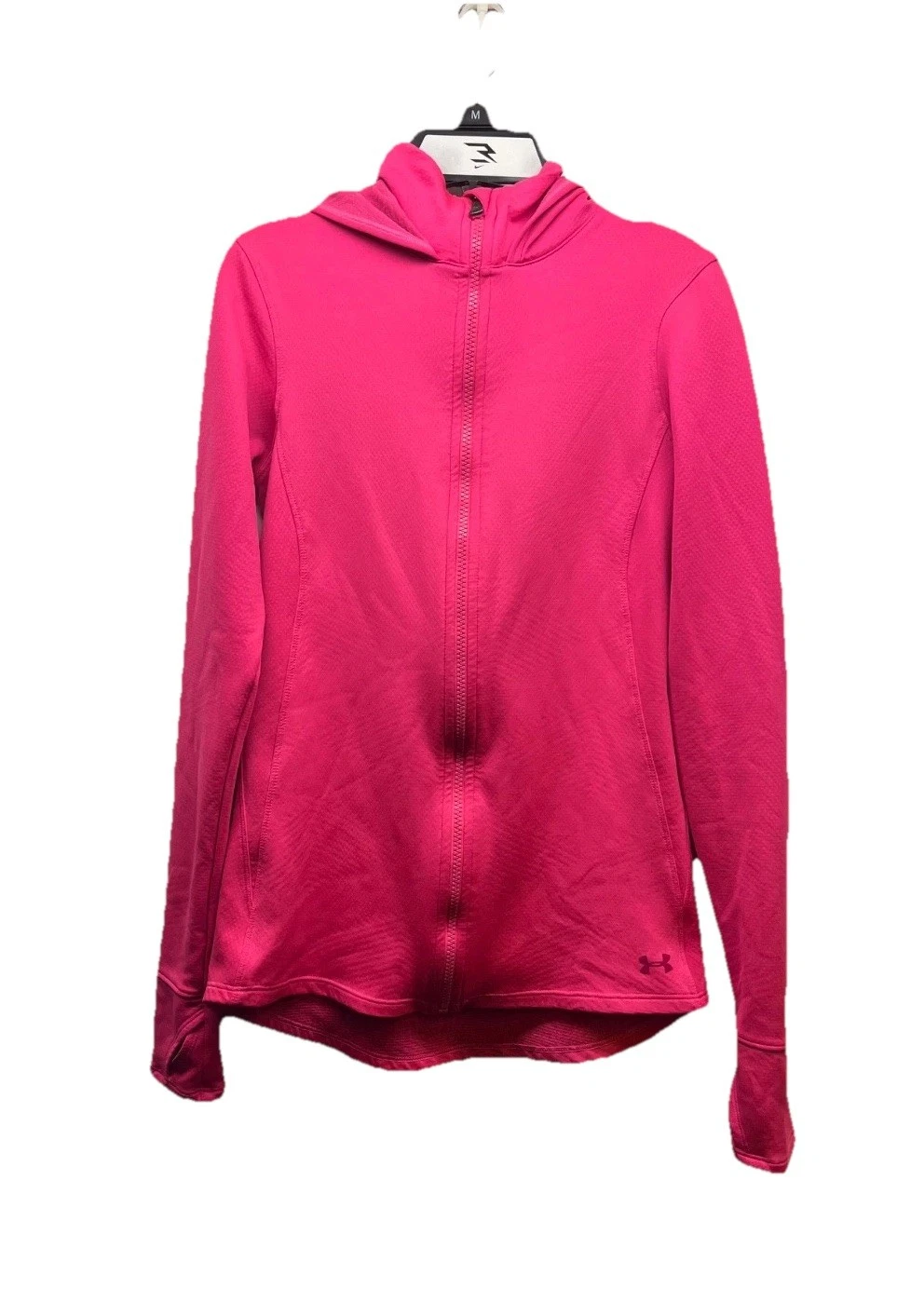UNDER ARMOUR Full Zip Pink Hoodie Hooded Sweatshirt Women's Small