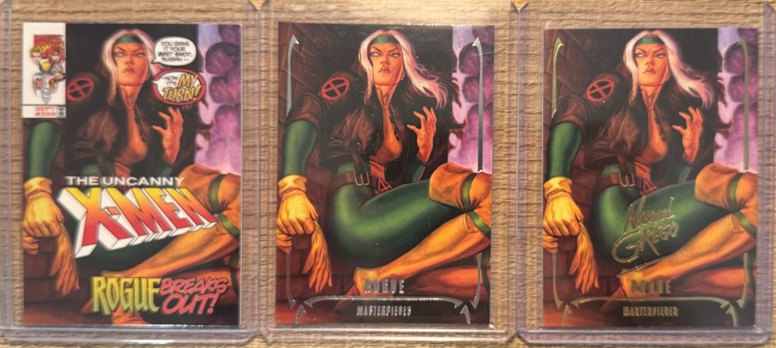 2024 Marvel Masterpieces Tier 3 Rogue Base /999 Variant Cover /399 Gold Sig