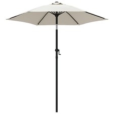 Parasol 200 x 211 cm aluminium blanc sable Helloshop26 02_0008146