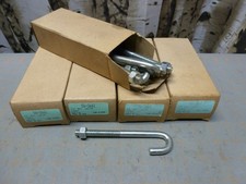 Lot of 50) 3/8" X 5" Zinc Plated STEEL J-Bolt W/ Hex Nut *MADE IN USA*