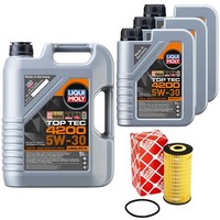 MotoröL Set 4200 5W-30 Liqui Moly 8 Liter + ÖLfilter FüR Opel Movano B Vivaro