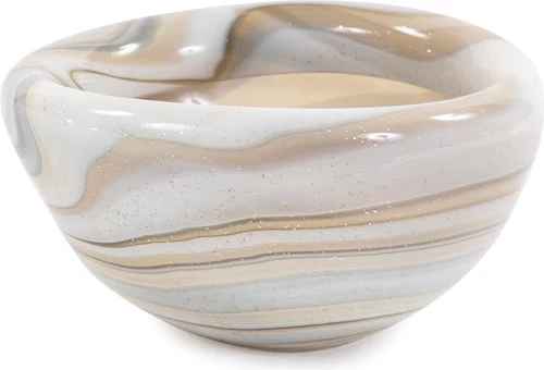 Exquisite Hand-Blown Glass Bowl with Sand Art - Picture 8 of 8