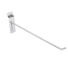 SSWBasics Slatwall Accessories - 12" Chrome Hooks for Slat Wall Accessory