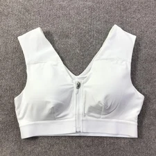 Tommie Copper Sports Bra Womens Large Zip Front Shoulder Support Activewear Gym