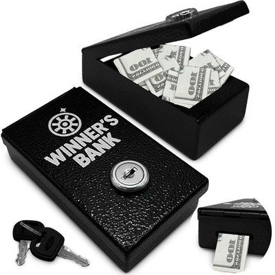 AZ-Homey Winners Bank   Pocket Safe Cash Box 4.13 x 2 x 2.56 inches, Black 