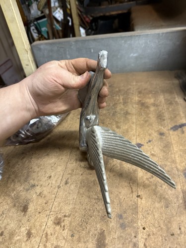 Vintage Flying Winged Goddess Woman Ornate Chrome Hood Ornament Car Auto Parts - Picture 20 of 24
