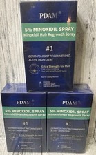 Men Hair Growth Spray 5 Topical Solution Hair Regrowth 3 Month Supply 2oz Each