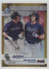 2018 Bowman Draft Gold Refractor 34/50 Greyson Jenista Grant Lavigne #RV-LJ y8h