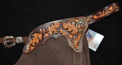 Chaps R Bar K Neuf Chaps (jambières) En Cuir Sur Mesure - Vieilli - Fabriqué Aux USA - Marque R Bar K - Neuf Pour Adulte Chaps Cuir Vieilli Adulte