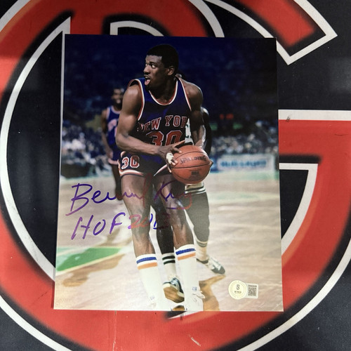 Bernard King Autographed New York Knicks 8x10 Beckett COA SIGNED AUTO HOF 13