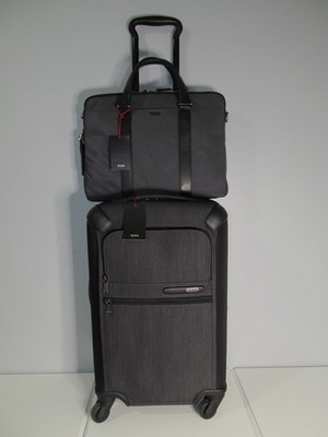 TUMI Platinum 2 Piece Luggage Set-Medium Trip Carry On & Tech Laptop Brief, NWT