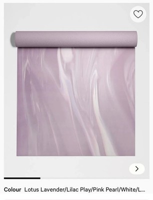 Lululemon Lavendar Swirl 3mm Non-Slip Yoga Mat Rectangular 71x26