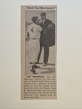 Lou Boudreau Argues with Hank Soar Umpire 1952 Sporting News Baseball 2X6 Panel