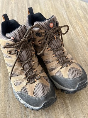 Merrell Moab Mid Waterproof Boots Mens Size 12 Earth Brown Hiking Vibram Outdoor