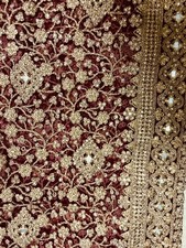 DESIGNER PAKISTANI WEDDING BRIDAL WEAR??NIKKAH PARTY BOLLYWOOD,KATAN SAREE??GOLD