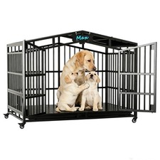41"/48" Dog Crate for Large  Giant Breeds, Heavy Duty Dog Cage for Anti-Escape