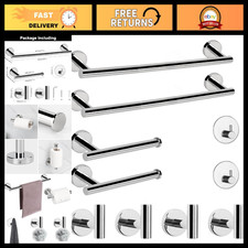 Stainless Steel Bathroom Hardware Set - 20" Towel Bar, Toilet Paper Holder  Hoo
