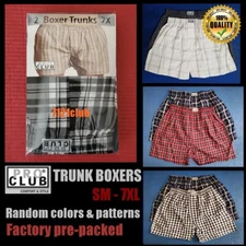 PRO CLUB BOXERS TRUNK SHORT PROCLUB MENS UNDERWEAR BIG AND TALL LOT 2 PACK S-7XL