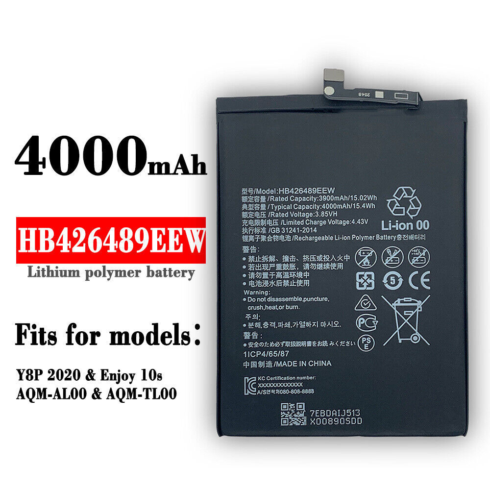 New Battery High Quality For Huawei HB426489EEW Y8P Enjoy 10S AQM