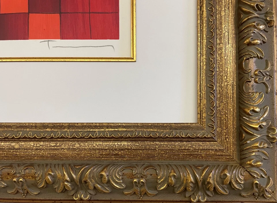 TARKAY «РАССЛАБЛЯЯСЬ В КРАСНОМ» ВРУЧНУЮ ПОДПИСАННЫЙ СЕРИГРАФ В РАМКЕ ИСКУССТВА ПОТРЯСАЮЩИЙ! - Изображение 3 из 4