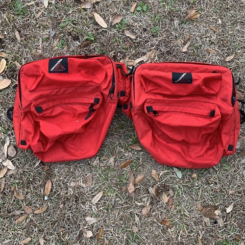 Vintage Cannondale Road Bike Panniers Saddle Bag Red USA Bikecentennial - Picture 3 of 13