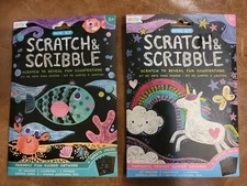 Scratch & Scribble Art Craft Kits Friendly Fish Funtastic Friends LOT of 2 NEW