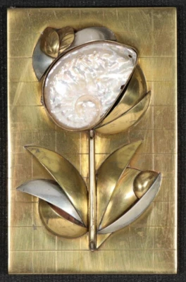 Konstruktivistisches Relief "Blume" signiert Mutev Mitev russian constructivism - Bild 1 von 4