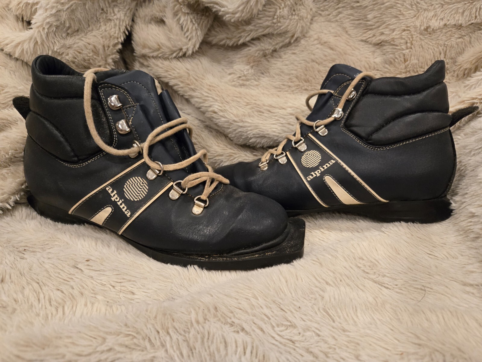 SALOMON Scarponi da sci di fondo Alpina Vintage Nordic Norm EU38 US7 donna 6 uomo NN 75mm