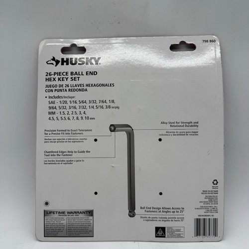 Husky Ball End Hex Set, SAE/MM (25-Piece) - Picture 6 of 6