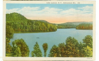 LAKE LUZERNE, NEW YORK-VIEW OF LAKE-#182-LINEN--(NY-L)