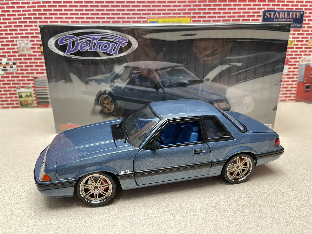 1/18 GMP 1989 Ford Mustang 5.0 LX Detroit Speed Blue 18977 Brand New