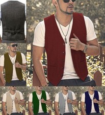 Lässig Herren Anzug Tweed Weste Herringbone Vintage Hochzeit Wolle Bräutigam 3XL