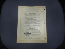 ☆ 1960's CRAFTSMAN Assembly Operating Instructions & Parts List DUST COLLECTOR