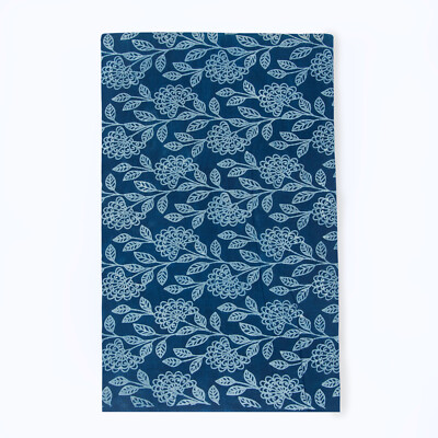 Floral Indigo Blue Cotton fabric By the Yard Quilting Sewing Dress Material