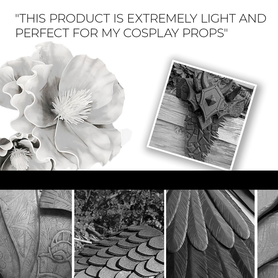 Pixiss White Modeling Foam Clay Premium White Foam Air Dry Clay