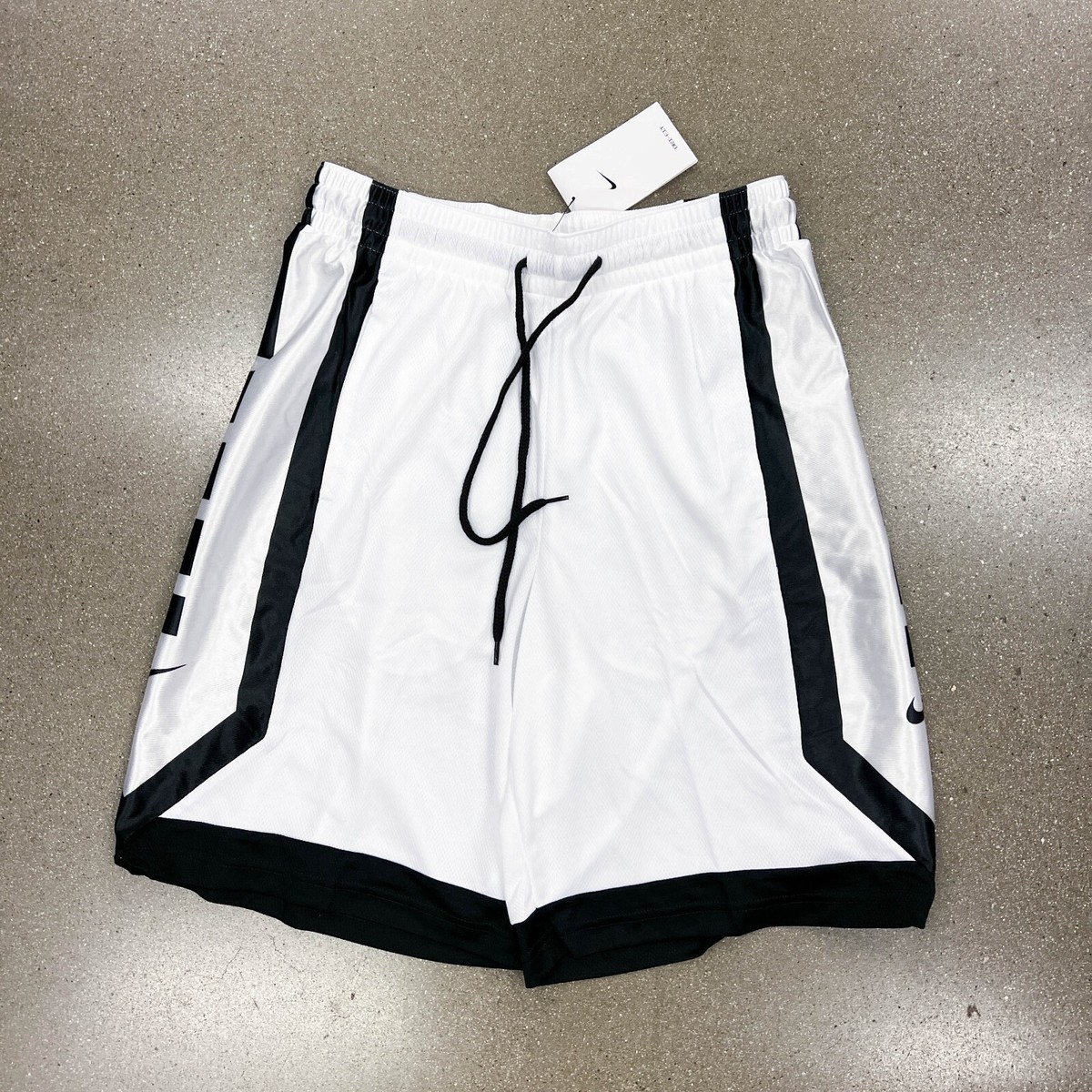 Nike Men Dri-FIT Elite Basketball Shorts DH7142-100 Loose Fit