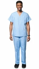 Men's Slim Cut 7 Pocket Basic Uniform Scrubs
