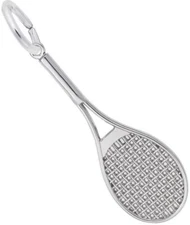 Sterling Silver Oversize Tennis Racquet Charm by Rembrandt