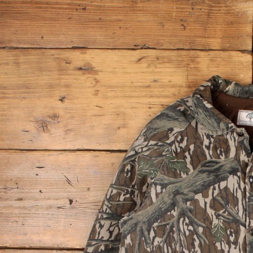 Vintage Mossy Oak Bomberjacke L 90s RealTree USA Made Camouflage Braun - Bild 5 von 8