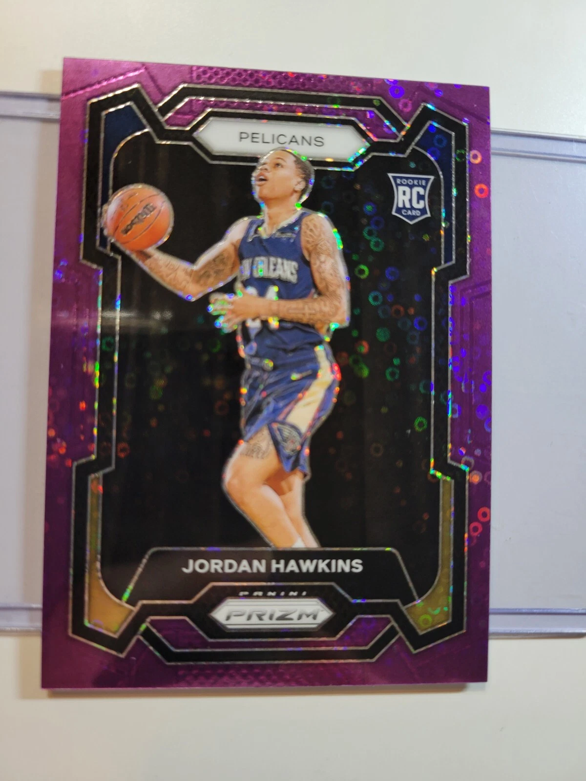 2023-24 Panini Prizm Ebay 1/1 Jordan Hawkins 130 Purple Disco Rookie RC 75 /75