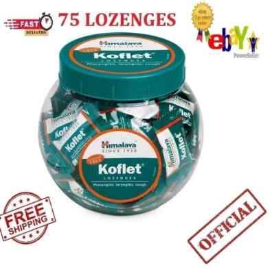   Himalaya Koflet 75 Lozenges (1 Jar) | Natural Cough  Throat Relief  Free Ship