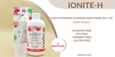 IONITE-H 0.63% Stannous Fluoride Mouthwash FRUIT PUNCH - 2 BOTTLES-LIKE PERIOMED