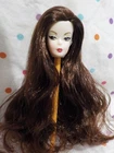 Gorgeous NEW" Vintage Look "Fashion Doll replaceable head, Brown Silky Hair, NEW